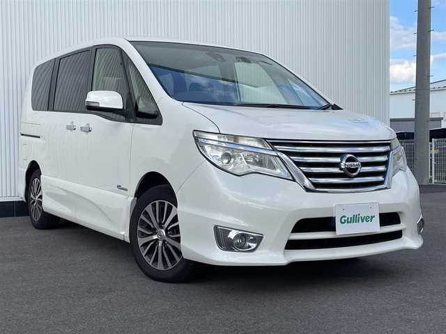 日産 セレナ ハイウェイスター Sハイブリッド 茨城県 2014(平26)年 9.7万km ブリリアントホワイトパール 【(株)IDOMが運営する【じしゃロン水戸店】の自社ローン対象車両になります。こちらは現金ご利用時の価格です。自社ローンご希望の方は別途その旨お申付け下さい。】/純正ナビ/フルセグTV/DVD再生可能/フリップダウンモニター/バックモニター/ETC/レーンキープアシスト/両側電動スライドドア/スマートキー/プッシュスタート/クルーズコントロール/アイドリングストップ/HIDヘッドライト/オートライト/フォグ/オートエアコン/ミラーウィンカー/電格ミラー/純正AW
