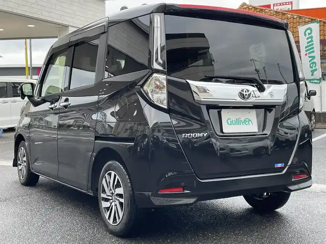 トヨタ ルーミー カスタムG 岡山県 2022(令4)年 4.6万km ブラックマイカメタリック 登録時走行距離45534km/純正SDナビ/(AM/FM/DISC/TV/BT)/衝突被害軽減システム/プッシュパーキング/プッシュブレーキホールド/クルーズコントロール/アイドリングストップ/ビルトインETC/バックカメラ/シートヒーター/クリアランスソナー/オートマチックハイビーム/両側パワースライドドア/プッシュスタート/スマートキー/純正14インチアルミホイール