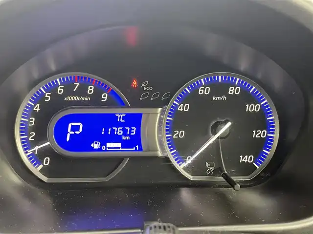 三菱 ｅＫカスタム G 福井県 2013(平25)年 11.7万km アメジストブラック 社外ナビ/シートヒーター/バックカメラ/AAC/純正アルミホイール/スマートキー/プッシュスタート/フォグランプ/革巻きステアリング/純正フロアマット/ウインカーミラー