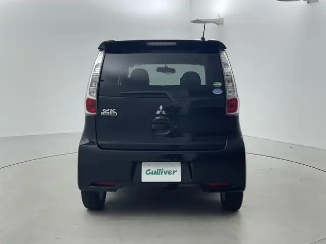 三菱 ｅＫカスタム G 福井県 2013(平25)年 11.7万km アメジストブラック 社外ナビ/シートヒーター/バックカメラ/AAC/純正アルミホイール/スマートキー/プッシュスタート/フォグランプ/革巻きステアリング/純正フロアマット/ウインカーミラー