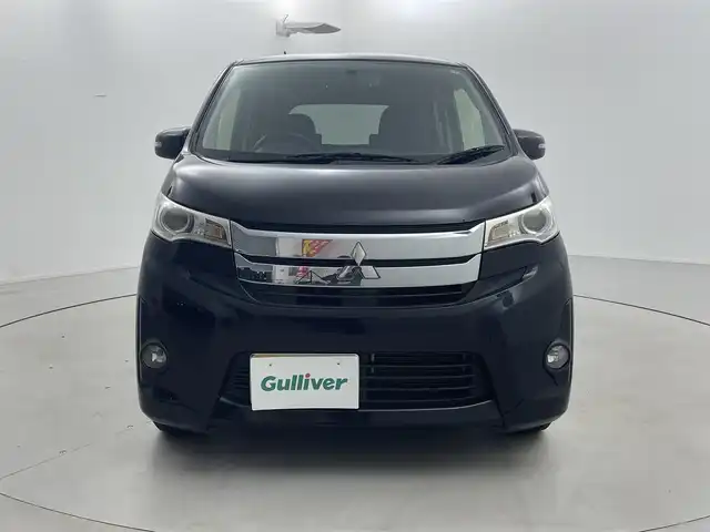 三菱 ｅＫカスタム G 福井県 2013(平25)年 11.7万km アメジストブラック 社外ナビ/シートヒーター/バックカメラ/AAC/純正アルミホイール/スマートキー/プッシュスタート/フォグランプ/革巻きステアリング/純正フロアマット/ウインカーミラー