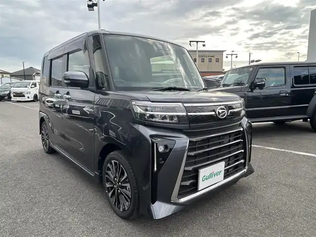 ダイハツ タント カスタム RS 長崎県 2023(令5)年 0.3万km クロムグレーメタリック 純正ナビ（ＡＭ／ＦＭ／フルセグ／ＢＴ／ＳＤ／ＨＤＭＩ）/パノラマモニター/レーダークルーズコントロール/スマートアシスト/ドライブレコーダー前方/ビルトインＥＴＣ/シートヒーター前席/両側パワースライドドア/コーナーセンサー/アイドリングストップ/純正フロアマット/純正15インチアルミホイール/保証書/取扱説明書