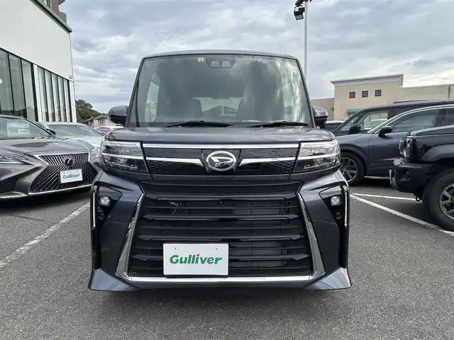 ダイハツ タント カスタム RS 長崎県 2023(令5)年 0.3万km クロムグレーメタリック 純正ナビ（ＡＭ／ＦＭ／フルセグ／ＢＴ／ＳＤ／ＨＤＭＩ）/パノラマモニター/レーダークルーズコントロール/スマートアシスト/ドライブレコーダー前方/ビルトインＥＴＣ/シートヒーター前席/両側パワースライドドア/コーナーセンサー/アイドリングストップ/純正フロアマット/純正15インチアルミホイール/保証書/取扱説明書