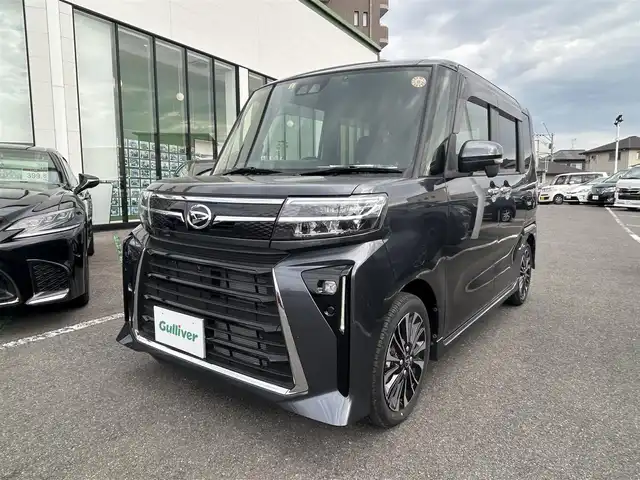 ダイハツ タント カスタム RS 長崎県 2023(令5)年 0.3万km クロムグレーメタリック 純正ナビ（ＡＭ／ＦＭ／フルセグ／ＢＴ／ＳＤ／ＨＤＭＩ）/パノラマモニター/レーダークルーズコントロール/スマートアシスト/ドライブレコーダー前方/ビルトインＥＴＣ/シートヒーター前席/両側パワースライドドア/コーナーセンサー/アイドリングストップ/純正フロアマット/純正15インチアルミホイール/保証書/取扱説明書