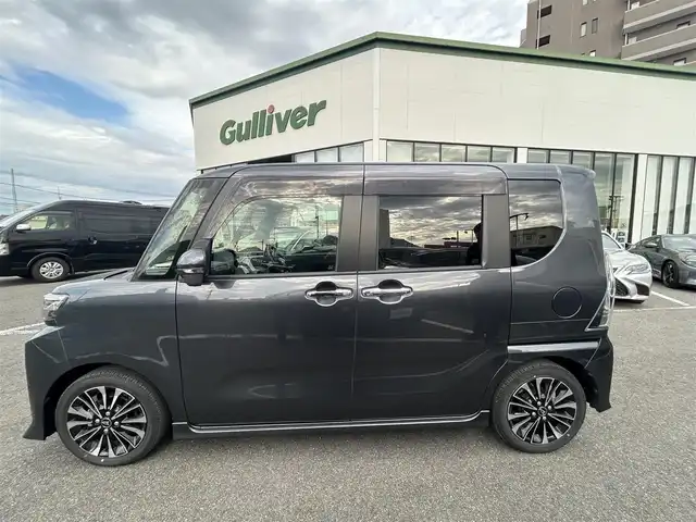 ダイハツ タント カスタム RS 長崎県 2023(令5)年 0.3万km クロムグレーメタリック 純正ナビ（ＡＭ／ＦＭ／フルセグ／ＢＴ／ＳＤ／ＨＤＭＩ）/パノラマモニター/レーダークルーズコントロール/スマートアシスト/ドライブレコーダー前方/ビルトインＥＴＣ/シートヒーター前席/両側パワースライドドア/コーナーセンサー/アイドリングストップ/純正フロアマット/純正15インチアルミホイール/保証書/取扱説明書