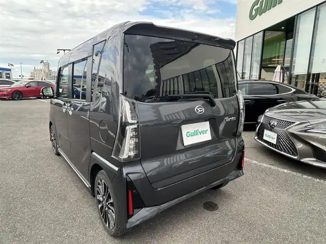 ダイハツ タント カスタム RS 長崎県 2023(令5)年 0.3万km クロムグレーメタリック 純正ナビ（ＡＭ／ＦＭ／フルセグ／ＢＴ／ＳＤ／ＨＤＭＩ）/パノラマモニター/レーダークルーズコントロール/スマートアシスト/ドライブレコーダー前方/ビルトインＥＴＣ/シートヒーター前席/両側パワースライドドア/コーナーセンサー/アイドリングストップ/純正フロアマット/純正15インチアルミホイール/保証書/取扱説明書