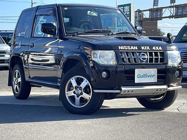 日産 キックス RX 徳島県 2008(平20)年 16.5万km ブラック 社外7型Sナビ　MS108-D/（CD/VTR/iPod/ラジオ/ワンセグ）/ETC/純正15AW/4WD/純正フロアマット/スペアキー/ハロゲンヘッドライト/フォグライト/純正ドアバイザー/電動格納ミラー/運転席シートヒーター/取扱説明書/新車時保証書