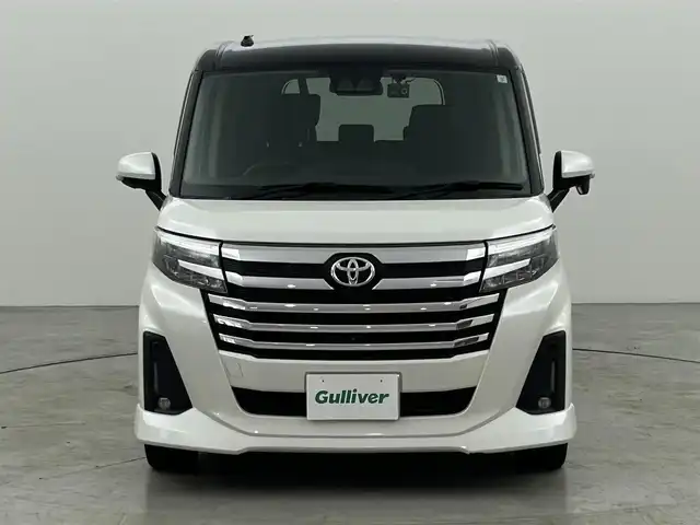 トヨタ ルーミー カスタムG 福岡県 2023(令5)年 3.8万km ブラックマイカメタリック/パールホワイト2トーン 純正９型ディスプレイオーディオ（ＢＴ，フルセグＴＶ）　/全方位カメラ　/ビルトインＥＴＣ　/前後ドラレコ　/ＡＣＣ　/コーナーセンサー　/衝突軽減ブレーキ　/両側電動スライドドア　/シートヒーター　/社外１５インチＡＷ