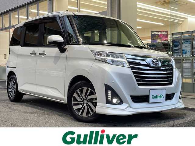 ダイハツ トール カスタムG リミテッドⅡ SAⅢ 高知県 2020(令2)年 5.4万km パールホワイトⅢ ワンオーナー/純正ナビ/(Bluetooth/CD/SD/DVD/USB/フルセグ)/ビルトインETC/アラウンドビューモニター/前方ドライブレコーダー/クルーズコントロール/両側パワースライドドア/純正14インチアルミホイール/シートヒーター/オートライト/オートマチックハイビーム/LEDヘッドライト/フォグランプ/プッシュスタート/スマートキー/保証書/アイドリングストップ/純正フロアマット/ウォークスルー/横滑り防止装置/衝突被害軽減ブレーキ/リアロールサンシェード/オートリトラクタブルミラー