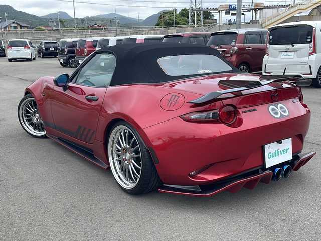マツダ ロードスター S スペシャルパッケージ 山口県 2017(平29)年 1.1万km ソウルレッドプレミアムメタリック 純正ナビ/Bluetooth/AM/FM/CD/フルセグテレビ/ＫＵＨＬ社外エアロ/【フロント/サイド/リア】　/ＫＵＨＬ社外フロアマット/ｗｏｒｋＸＳＡ18インチアルミホイール　/ＢＬＩＴＺ車高調整式サスペンション　/ＢＬＩＴＺエアクリーナー/ＫＵＨＬセンター出しマフラー/グラインダータトゥ加工ボンネット/社外レカロシート　/ＬＥＤヘッドライト/ETC/レーダー探知機/純正マフラー積み込み/ステアリングスイッチ