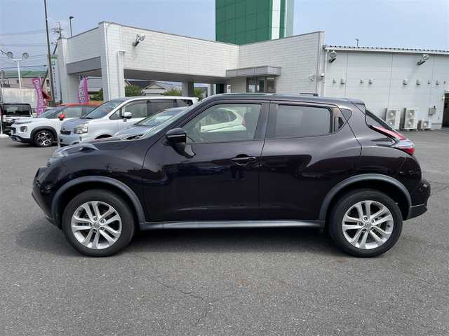 日産 ジューク 15RX Vセレクション 静岡県 2017(平29)年 9.8万km ナイトベールパープル エマージェンシーブレーキ/レーンアシスト/純正メモリナビ・フルセグTV/DVD/CD/SD/USB/Bluetooth/バックカメラ/純正17インチアルミホイール/ETC/スマートキー/プッシュスタート/新車時保証書/取扱説明書