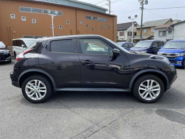 日産 ジューク 15RX Vセレクション 静岡県 2017(平29)年 9.8万km ナイトベールパープル エマージェンシーブレーキ/レーンアシスト/純正メモリナビ・フルセグTV/DVD/CD/SD/USB/Bluetooth/バックカメラ/純正17インチアルミホイール/ETC/スマートキー/プッシュスタート/新車時保証書/取扱説明書