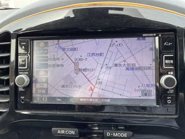日産 ジューク 15RX Vセレクション 静岡県 2017(平29)年 9.8万km ナイトベールパープル エマージェンシーブレーキ/レーンアシスト/純正メモリナビ・フルセグTV/DVD/CD/SD/USB/Bluetooth/バックカメラ/純正17インチアルミホイール/ETC/スマートキー/プッシュスタート/新車時保証書/取扱説明書