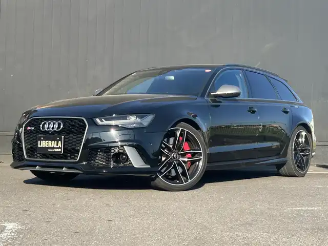 アウディ ＲＳ６ アバント パフォーマンス 茨城県 2016(平28)年 4.7万km 黒 ナイトビジョンパッケージ/純正ナビ/（AM.FM.CD.DVD.BT）/フルセグTV/360°カメラ/ETC/ACC/LKA/BSM/HUD/パノラマSR/黒革シート/BOSEサウンド/D/N席パワーシート/D/N席シートヒーター/パワーバックドア