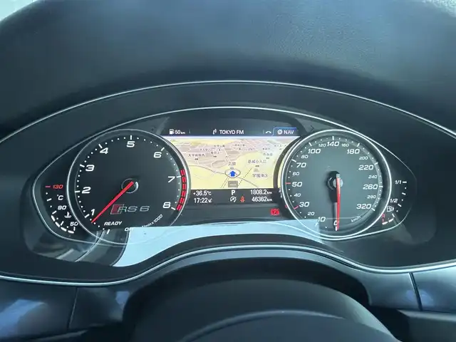 アウディ ＲＳ６ アバント パフォーマンス 茨城県 2016(平28)年 4.7万km 黒 ナイトビジョンパッケージ/純正ナビ/（AM.FM.CD.DVD.BT）/フルセグTV/360°カメラ/ETC/ACC/LKA/BSM/HUD/パノラマSR/黒革シート/BOSEサウンド/D/N席パワーシート/D/N席シートヒーター/パワーバックドア