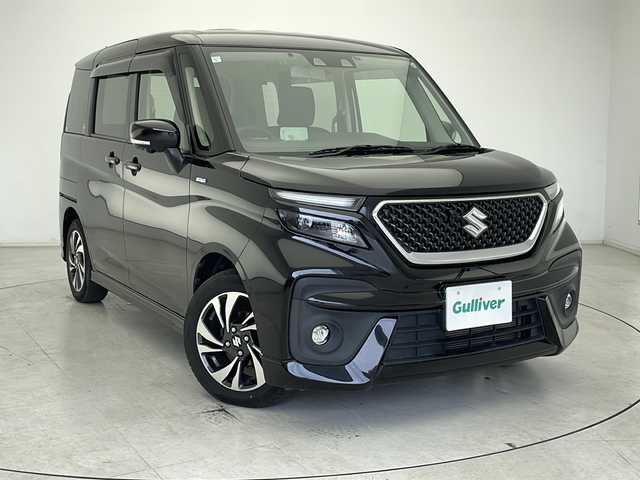 スズキ ソリオ バンディット HV MV 千葉県 2021(令3)年 2.5万km スーパーブラックパール 純正メモリナビ/フルセグテレビ/バックカメラ/全周囲カメラ/Bluetooth/USB/iPod/Andoリナビ/フルセグテレビ/バックカメラ/全周囲カメラ/Bluetooth/USB/iPod/Ando/AppleCarPlay/CD/DVD/再生/スズキセーフティサポート/アダプティブクルーズコントロール/レーンキープアシスト/オートマチックハイビーム/後方コーナーセンサー/ヘッドアップディスプレイ/両側パワースライドドア/前席シートヒーター/純正フロアマット/純正15インチアルミホイール/スマートキー/プッシュスタート
