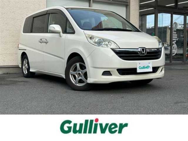 ホンダ ステップワゴン G スタイル エディション 大阪府 2007(平19)年 8.5万km プレミアムホワイトパール 社外ナビ フルセグTV CD DVD BT/フリップダウンモニター/バックカメラ/両側パワースライドドア/HIDヘッドライト/ETC/前後ドラレコ/社外アルミホイール/キーレス 2個/保証書 取説/禁煙車