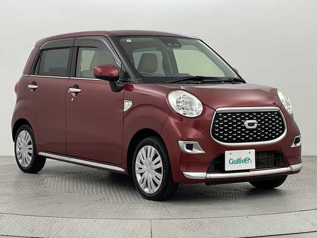 ダイハツ キャスト スタイル X SAⅢ 新潟県 2018(平30)年 5.2万km ファイアークォーツレッドM 4WD/社外ナビ/　　フルセグ/CD/DVD/BT/バックカメラ/オートライト/オートハイビーム/ステアリングスイッチ/アイドリングストップ/電格ミラー/スマートキー/ETC