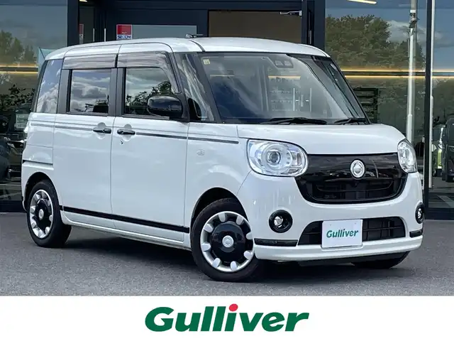 ダイハツ ムーヴ キャンバス G ブラックアクセント リミテッド SAⅢ 栃木県 2020(令2)年 5.9万km パールホワイトⅢ スマートアシスト3/純正8インチメモリナビ/フルセグTV/DVD/Bluetooth/USB/MSV/パノラマモニター/ETC/ナビ連動前後ドライブレコーダー/両側パワースライドドア/スマートキー/スペアキー/プッシュスタート/LEDヘッドライト/フォグランプ/オートハイビーム/ステアリングリモコン/純正フロアマット