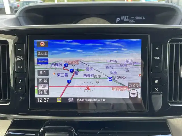ダイハツ ムーヴ キャンバス G ブラックアクセント リミテッド SAⅢ 栃木県 2020(令2)年 5.9万km パールホワイトⅢ スマートアシスト3/純正8インチメモリナビ/フルセグTV/DVD/Bluetooth/USB/MSV/パノラマモニター/ETC/ナビ連動前後ドライブレコーダー/両側パワースライドドア/スマートキー/スペアキー/プッシュスタート/LEDヘッドライト/フォグランプ/オートハイビーム/ステアリングリモコン/純正フロアマット