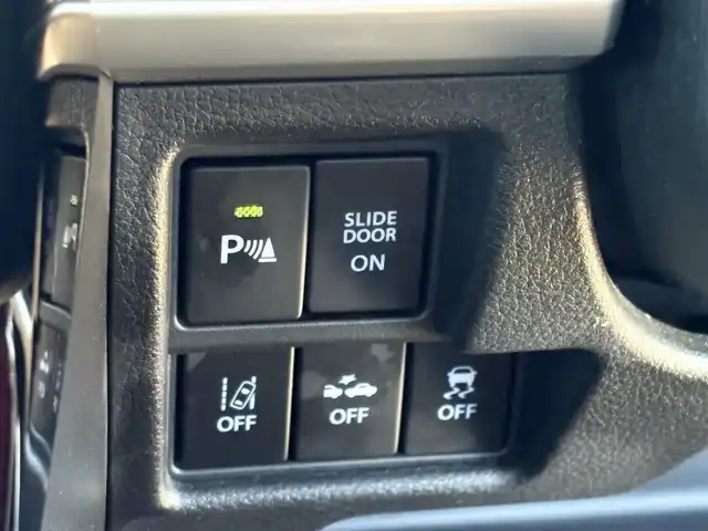 スズキ スペーシア カスタム HYBRID XS 大分県 2021(令3)年 4.6万km フェニックスレッドパール/ブルーイッシュブラックパール ・ナビ(CD/DVD/SDUSB)/・バックカメラ/・両側パワースライドドア/・衝突軽減ブレーキ/・レーンキープアシスト/・コーナーセンサー/・レーダークルーズコントロール/・オートハイビーム/・運転席シートヒーター/・フルフラットシート/・ドライブレコーダー/・ETC/・スマートキー/・プッシュスタートボタン/・純正アルミホイール