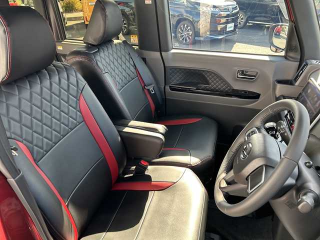 ダイハツ タント カスタム RS 福岡県 2019(令1)年 1万km ブラックマイカメタリック/ファイアークォーツレッドメタリック 2トーン ワンオーナー/純正9インチナビ/　（AM/FM/CD/DVD/iPod/SD/BT/HDMI/TV）/アラウンドビュー/両側パワースライドドア/スマートアシスト/　・横滑り防止装置/　・衝突被害軽減システム/純正ドライブレコーダー（前後）/運転席ロングスライド/シートヒーター（D席＋N席）/コーナーセンサー（前後）/ETC/LEDライト/フォグランプ/ステアリングスイッチ/電格ミラー/純正マット/ドアバイザー