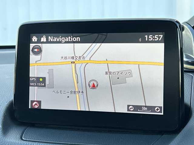 マツダ デミオ 13S 愛媛県 2017(平29)年 3.7万km マシーングレープレミアムM 純正ナビ　/Ｂｌｕｅｔｏｏｔｈ　/バックカメラ　/ドライブレコーダー　/ブラインドスポットモニター　/オートＬＥＤライト　/シートヒーター　/ステアリングスイッチ　/スマートキー　/スペアキー/ＥＴＣ　/純正フロアマット