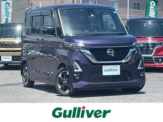 日産 ルークス HWS X プロパイロットED 広島県 2022(令4)年 4.1万km アメジストパープル 社外ＳＤナビ/（CD/DVD/Bluetooth/フルセグTV)/アラウンドビューモニター/両側パワースライドドア/前後ドラレコ/ETC/プロパイロット/前後コーナーセンサー/エマージェンシーブレーキ/レーンキープアシスト/LEDヘッドライト/オートライト/オートハイビーム/アイドリングストップ/電動パーキングブレーキ/プッシュスタート/スマートキー×２/純正14インチＡＷ/純正フロアマット