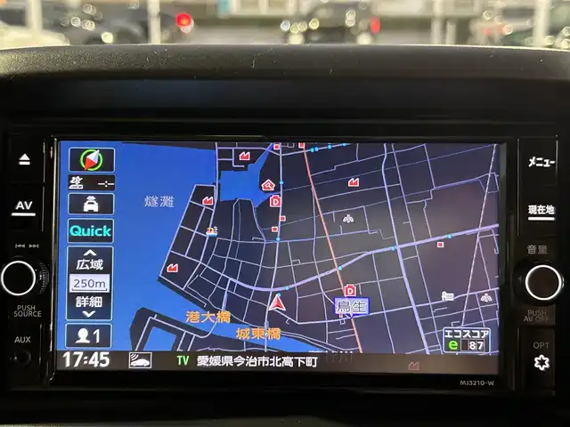 日産 ＮＶ１００クリッパー リオ E 愛媛県 2021(令3)年 3万km ＤグリーンＭ 登録時走行距離29902km/純正ナビ（MJ321D-W）/CD/DVD/TV/BT/バックカメラ/ETC/前後ドラレコ（ナビ連動）/衝突軽減ブレーキ/横滑り防止装置/リヤコーナーセンサー/オートライト/LEDヘッドライト/ハロゲンフォグランプ/助手席パワースライドドア/オートエアコン/リヤクーラー/スマートキー/運転席シートヒーター/純正フロアマット/純正アルミホイール
