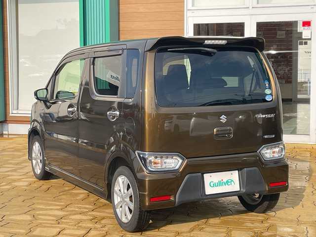 スズキ ワゴンＲ スティングレー HYBRID X 宮崎県 2018(平30)年 6.1万km ブレイブカーキP 純正ナビ　フルセグTV　シートヒーター　ヘッドアップディスプレィ　LEDヘッドライト　プッシュスタートシステム　衝突軽減ブレーキ　レーンキープ　横滑り防止　オートライト