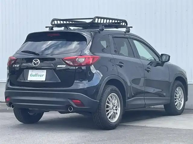 マツダ ＣＸ－５ 20S 愛媛県 2015(平27)年 5.7万km ジェットブラックマイカ 純正メーカーナビ/(Bluetooth/CD/DVD/AUX/USB/フルセグ)/ルーフキャリア/テレビキャンセラー/バックカメラ/ビルトインETC/社外17インチアルミホイール/クルーズコントロール/オートライト/LEDヘッドライト/プッシュスタート/スマートキー/アイドリングストップ/純正フロアマット/純正ドアバイザー/横滑り防止装置/盗難防止装置/電動格納ミラー