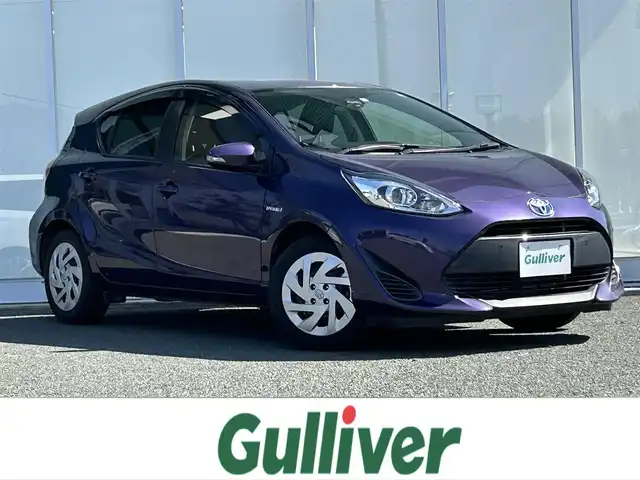 トヨタ アクア S 福岡県 2018(平30)年 2万km ジュエリーパープルマイカM ・純正ナビ/　CD　Bluetooth　ワンセグ/・ハロゲンオートライト/・オートハイビーム/・衝突軽減/・レーンキープ/・プッシュスタート/・スペアキー