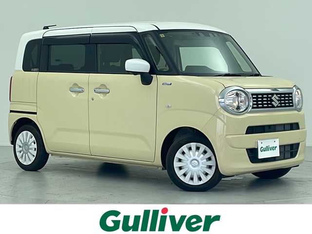 スズキ ワゴンＲ スマイル HYBRID S 愛知県 2023(令5)年 0.8万km シフォンアイボリーメタリック ナビ/全方位カメラ/両側パワースライドドア/コーナーセンサー/レーンキープアシスト/レーダーブレーキサポート/シートヒーター/マニュアルヘッドライトレベリング/ベンチシート/ＥＴＣ/スマートキー