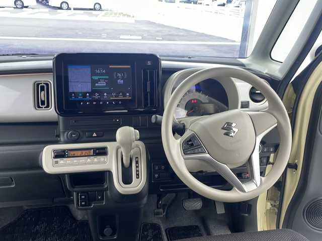スズキ ワゴンＲ スマイル HYBRID S 愛知県 2023(令5)年 0.8万km シフォンアイボリーメタリック ナビ/全方位カメラ/両側パワースライドドア/コーナーセンサー/レーンキープアシスト/レーダーブレーキサポート/シートヒーター/マニュアルヘッドライトレベリング/ベンチシート/ＥＴＣ/スマートキー
