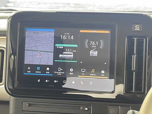 スズキ ワゴンＲ スマイル HYBRID S 愛知県 2023(令5)年 0.8万km シフォンアイボリーメタリック ナビ/全方位カメラ/両側パワースライドドア/コーナーセンサー/レーンキープアシスト/レーダーブレーキサポート/シートヒーター/マニュアルヘッドライトレベリング/ベンチシート/ＥＴＣ/スマートキー