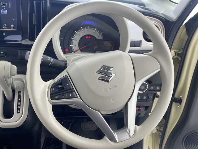 スズキ ワゴンＲ スマイル HYBRID S 愛知県 2023(令5)年 0.8万km シフォンアイボリーメタリック ナビ/全方位カメラ/両側パワースライドドア/コーナーセンサー/レーンキープアシスト/レーダーブレーキサポート/シートヒーター/マニュアルヘッドライトレベリング/ベンチシート/ＥＴＣ/スマートキー