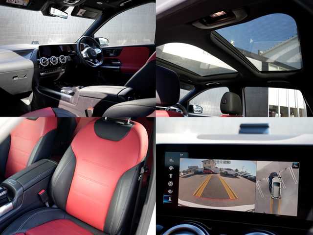 メルセデス・ベンツ Ｂ１８０ AMGライン 静岡県 2019(令1)年 4.5万km ポーラホワイト レザーEXC 赤黒レザーシート /パノラマサンルーフ/アドバンスドパッケージ/MBUXナビフルセグTV Bluetooth/全方位カメラ/ヘッドアップディスプレイ/アンビエントライト/パワーバックドア /前席メモリーパワーシート/シートヒーター/社外１８インチブラックアルミホイール/ブラックドアミラーカバー/DSRCETC