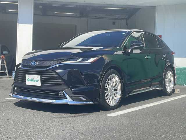 トヨタ ハリアー ハイブリッド G 京都府 2021(令3)年 2.8万km プレシャスブラックパール モデリスタエアロ　モデリスタ４本出しマフラー　純正ディスプレイオーディオ　バックカメラ　レーダークルーズ　ＬＥＤヘッドライト　ブラインドスポットモニター　デジタルインナーミラー　ラルグス車高調