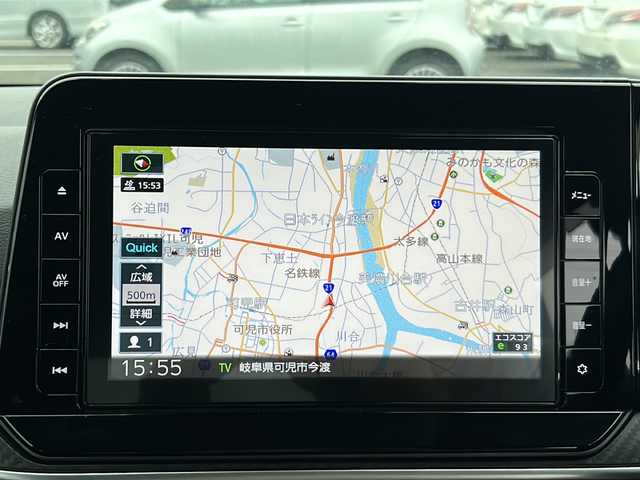 日産 ノート X 岐阜県 2021(令3)年 5.4万km スーパーブラック 登録時走行距離53630km/純正９型ナビ/バックカメラ/ワンセグＴＶ/インテリジェント エマージェンシーブレーキ（衝突被害軽減システム）/踏み間違い衝突防止アシスト/車線逸脱警報システム/車両接近通報装置/ドライブレコーダー/コーナーセンサー/純正フロアマット/社外アルミホイール/ＬＥＤヘッドライト/オートライト/オートマチックハイビーム/SRSエアバッグシステム運転席・助手席+サイド/ETC/USB/Blue tooth/プッシュスタート/スマートキー/ABS/横滑り防止装置/レーンキープアシスト