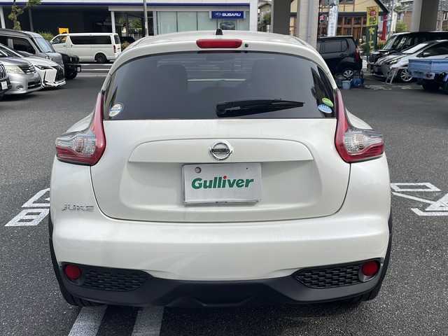 日産 ジューク 15RX V アーバンセレ パーソナライゼーション 広島県 2018(平30)年 8.4万km ブリリアントホワイトパール /登録時走行距離/　　　　　　　84082キロ/ワンオーナー/アイドリングストップ/純正ナビ/アラウンドビューモニター/地デジ/オートライト/スペアキー×１/ETC/新車時整備手帳/　　【保証書】/取扱説明書/