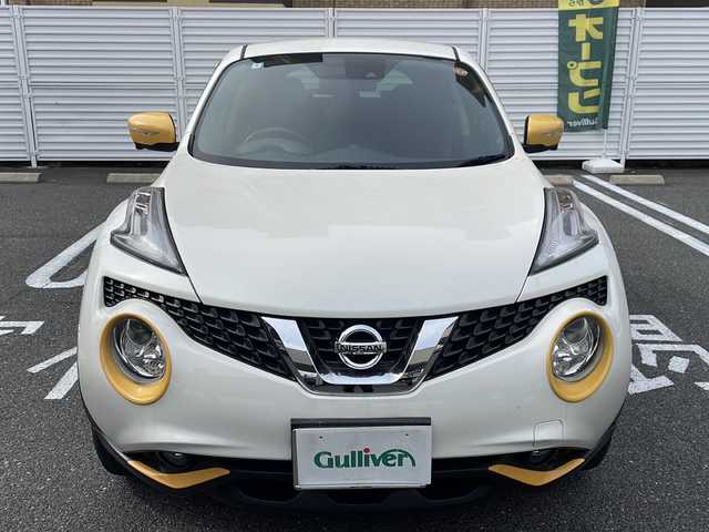 日産 ジューク 15RX V アーバンセレ パーソナライゼーション 広島県 2018(平30)年 8.4万km ブリリアントホワイトパール /登録時走行距離/　　　　　　　84082キロ/ワンオーナー/アイドリングストップ/純正ナビ/アラウンドビューモニター/地デジ/オートライト/スペアキー×１/ETC/新車時整備手帳/　　【保証書】/取扱説明書/