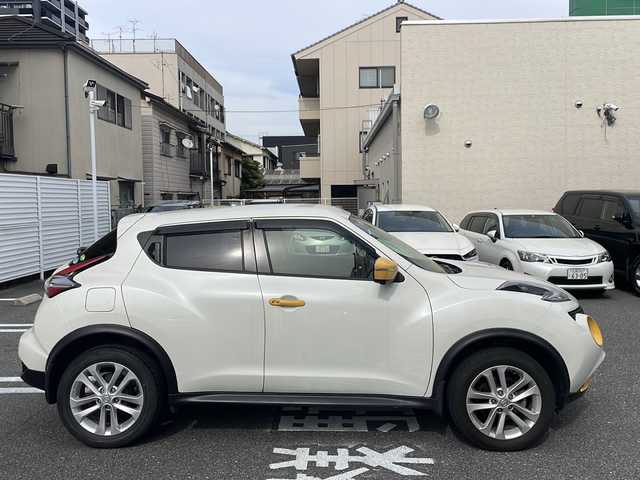 日産 ジューク 15RX V アーバンセレ パーソナライゼーション 広島県 2018(平30)年 8.4万km ブリリアントホワイトパール /登録時走行距離/　　　　　　　84082キロ/ワンオーナー/アイドリングストップ/純正ナビ/アラウンドビューモニター/地デジ/オートライト/スペアキー×１/ETC/新車時整備手帳/　　【保証書】/取扱説明書/
