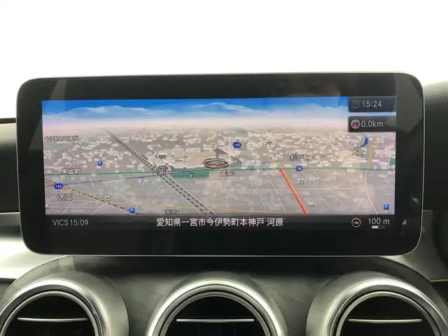 メルセデス・ベンツ Ｃ２００ アバンギャルド AMGライン 愛知県 2019(平31)年 2.1万km エメラルドグリーン 純正ナビ/（Bluetooth/フルセグTV/USB/SD）/バックカメラ/ETC2.0/ACC/BSM/パワーシート/シートヒーター/パドルシフト/メモリシート/エアサス/レザーシート/オートライト/スマートキー/プッシュスタート/電子パーキング/オートホールド/電動格納ミラー/純正LEDライト/純正18インチAMGAW