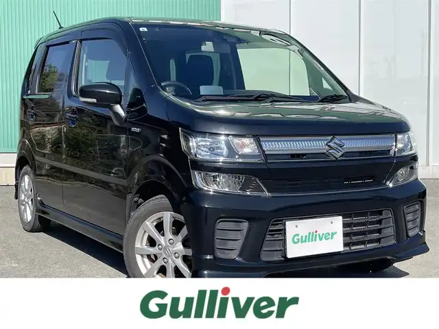 スズキ ワゴンＲ HYBRID FZ 福岡県 2019(令1)年 5.2万km ブルーイッシュブラックパール3 社外ナビ(フルセグテレビ・DISC・FM・AM・BT)/運転席シートヒーター/ビルトインETC/衝突軽減ブレーキ/車線逸脱警報/横滑り防止装置/純正フロアマット/プッシュスタート/スマートキー/ドアバイザー