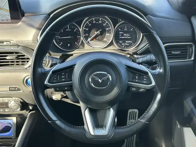 マツダ ＣＸ－５ XD Lパッケージ 群馬県 2017(平29)年 6.6万km スノーフレイクホワイトパールマイカ アドバンストスマートシティブレーキサポート/後退時スマートシティブレーキサポート/誤発進抑制制御/スマートブレーキサポート/LKA/純正メーカーナビ/（CD/DVD/USB/BT/AUX）/バックカメラ/フルセグTV/黒革シート/シートヒーター/ステアリングヒーター/パワーシート/パドルシフト/ステアリングスイッチ/パワーバックドア/コーナーセンサー/レーダークルコン/ミラー型前後ドラレコ/ETC/LEDヘッドライト/オートブレーキホールド/社外AW