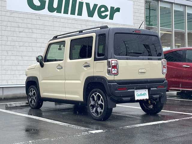 スズキ ハスラー Jスタイル Ⅱ ターボ 静岡県 2022(令4)年 0.4万km シフォンアイボリーメタリック/ガンメタリック2トーン ワンオーナー/社外ディスプレイオーディオ/Bluetooth/衝突軽減ブレーキ/ハーフレザーシート/シートヒーター/LEDヘッドライト/オートライト/LEDフォグランプ/純正15インチAW/スマートキー/スペアキー/保証書/取説