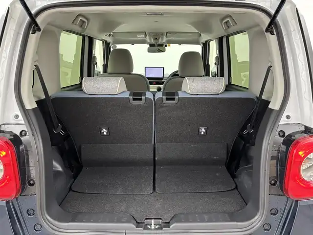 ダイハツ ムーヴ キャンバス ストライプス G 福岡県 2022(令4)年 1.1万km シャイニングホワイトパール/レーザーブルークリスタルシャイン 社外ディスプレイオーディオ　/バックカメラ　/両側パワースライドドア　/ワイヤレス充電　/ＥＴＣ　/ホッとカップホルダー　/衝突軽減　/レーンキープ　/コーナーセンサー　/アクセル踏み間違い防止　/横滑り防止　/シートヒーター　/ＬＥＤ