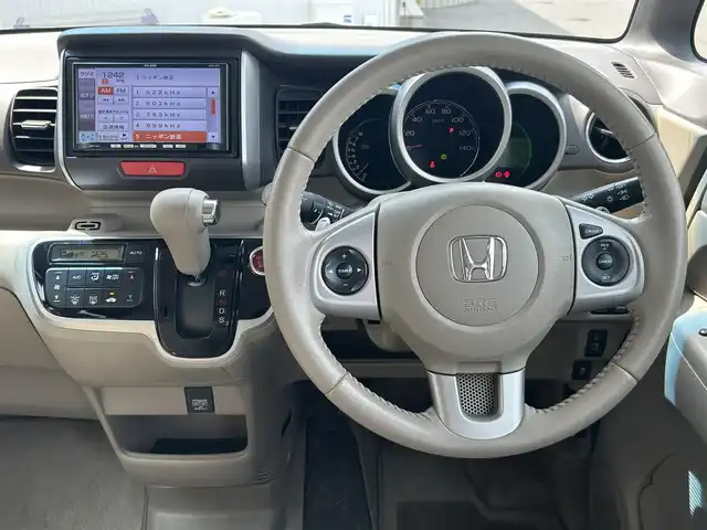 ホンダ Ｎ ＢＯＸ G ターボ Lパッケージ 福島県 2014(平26)年 8.5万km プレミアムディープロッソパール 社外ナビゲーション/型番：AVN‐G01/【CD/DVD/TV】/ETC/両側パワースライドドア/クルーズコントロール/アイドリングストップ/純正フロアマット