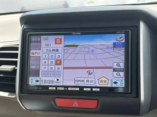 ホンダ Ｎ ＢＯＸ G ターボ Lパッケージ 福島県 2014(平26)年 8.5万km プレミアムディープロッソパール 社外ナビゲーション/型番：AVN‐G01/【CD/DVD/TV】/ETC/両側パワースライドドア/クルーズコントロール/アイドリングストップ/純正フロアマット