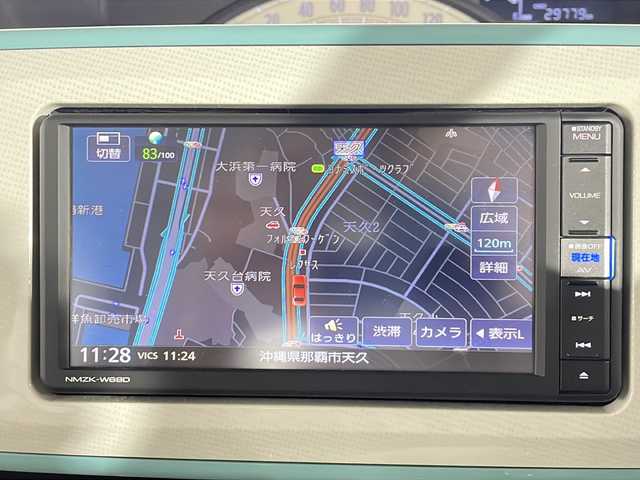 ダイハツ ムーヴ キャンバス X メイクアップ リミテッド SAⅢ 沖縄県 2018(平30)年 3万km パールホワイトⅢ/ファインミントメタリック 2トーン 禁煙車　/純正ナビ[NMZK-W69D]/（ＣＤ/ＤＶＤ/Ｂｌｕｅｔｏｏｔｈ）/全方位カメラ/バックカメラ/両側パワースライド/純正フロアマット/ＵＳＢ入力端子/スマートキー/プッシュスタート/ステアリングスイッチ/取扱説明書